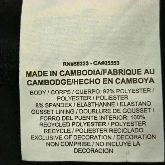 NIKE DRY FIT purple  black capri leggings xs rn#56323 05553 - Picture 7 of 10